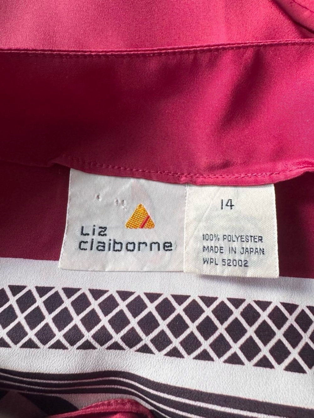 Vintage Liz Claiborne 2 Piece Set Geometric Midi Skirt Blouse - Picture 3 of 14